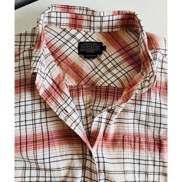 PENDLETON Women100% Cotton Plaid Button Down Shirt Small - Picture 6 of 10